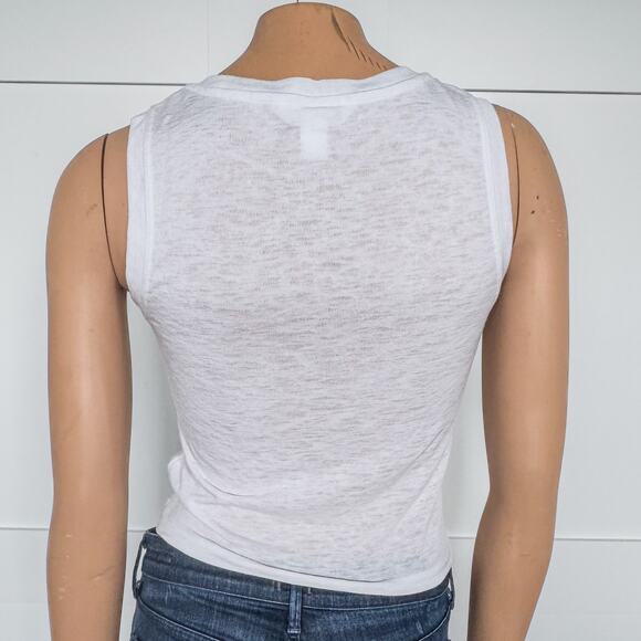 Athleta, White Breezy Linen Like Twist Front Tank, Women’s X-Small, Activewear - Picture 4 of 8